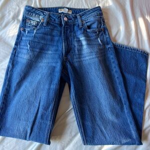 (goldie blue by maurices) size 4 regular women’s denim blue straight leg jeans